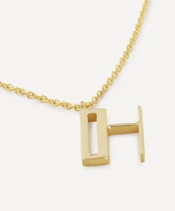 Monica Vinader Necklaces^18ct Gold Plated Vermeil Sterling Silver H Initial Alphabet Necklace