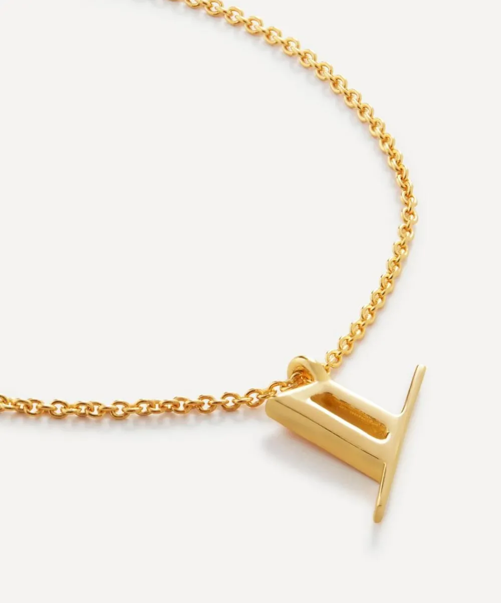 Monica Vinader Necklaces^18ct Gold Plated Vermeil Sterling Silver Y Initial Alphabet Necklace