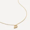 Monica Vinader Necklaces^18ct Gold Plated Vermeil Sterling Silver P Initial Alphabet Necklace