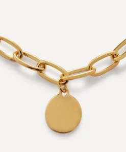 Monica Vinader Bracelets^18ct Gold Plated Vermeil Sterling Silver ID Oval Charm Bracelet
