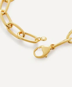 Monica Vinader Bracelets^18ct Gold Plated Vermeil Sterling Silver ID Oval Charm Bracelet