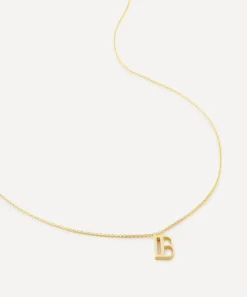 Monica Vinader Necklaces^18ct Gold Plated Vermeil Sterling Silver B Initial Alphabet Necklace