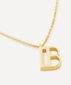 Monica Vinader Necklaces^18ct Gold Plated Vermeil Sterling Silver B Initial Alphabet Necklace