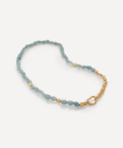 Monica Vinader Necklaces^18ct Gold Plated Vermeil Sterling Silver Rio Aquamarine Beaded Necklace