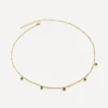 Monica Vinader Necklaces^18ct Gold Plated Vermeil Sterling Silver Green Onyx Choker Necklace
