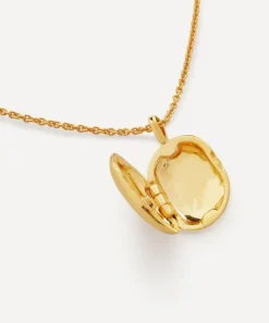 Monica Vinader Necklaces^18ct Gold Plated Vermeil Sterling Silver ID Mini Locket Necklace