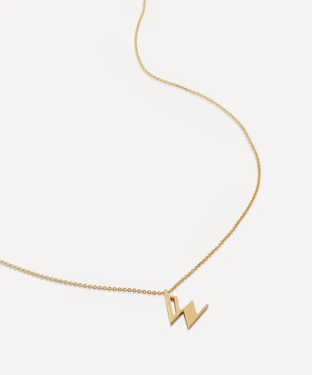 Monica Vinader Necklaces^18ct Gold Plated Vermeil Sterling Silver W Initial Alphabet Necklace