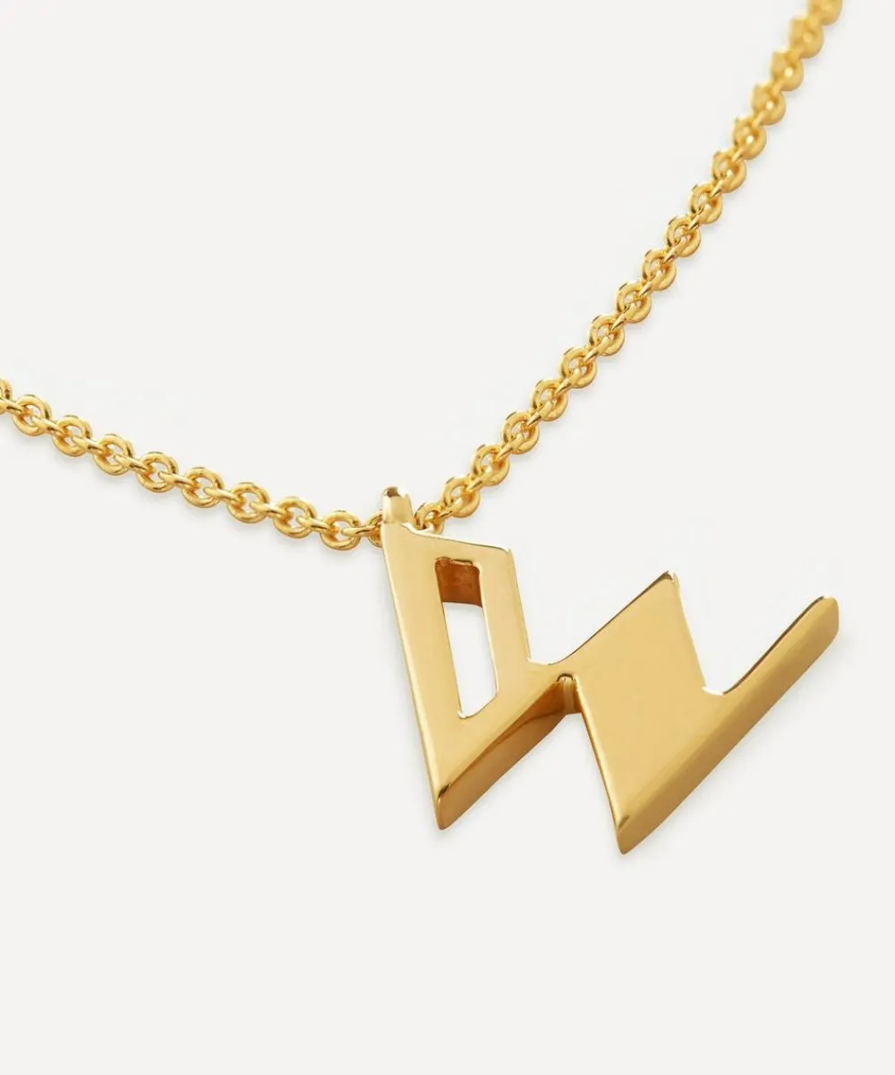 Monica Vinader Necklaces^18ct Gold Plated Vermeil Sterling Silver W Initial Alphabet Necklace