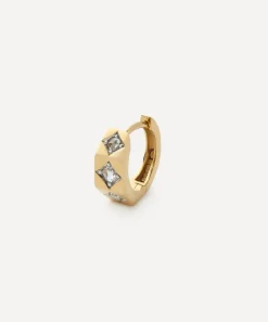 Marie Lichtenberg Earrings|Earrings^18ct Gold PM Ecrou Diamond Hoop Earring