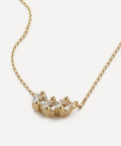 Suzanne Kalan Necklaces|Necklaces^14ct Gold Princess Cut Trio Pendant Necklace