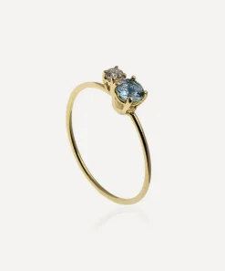 Atelier VM Rings^18ct Gold Principesca Diamond and Aquamarine Ring