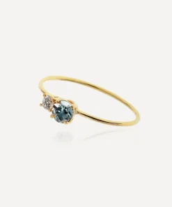 Atelier VM Rings^18ct Gold Principesca Diamond and Aquamarine Ring
