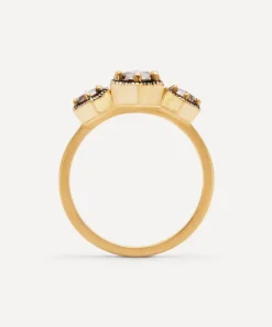 Satomi Kawakita Rings|Rings^18ct Gold Queen Brown Diamond Trilogy Ring