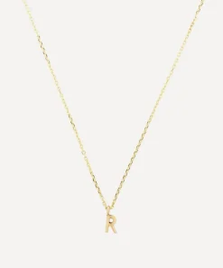 AURUM + GREY Necklaces^9ct Gold R Initial Pendant Necklace