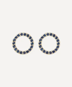 Liberty Earrings|Earrings^9ct Gold Rainbow Nano Blue Sapphire Stud Earrings