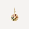 Polly Wales Charms & Pendants|Charms & Pendants^18ct Gold Rainbow Sand Dollar Spinner Charm