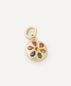 Polly Wales Charms & Pendants|Charms & Pendants^18ct Gold Rainbow Sand Dollar Spinner Charm