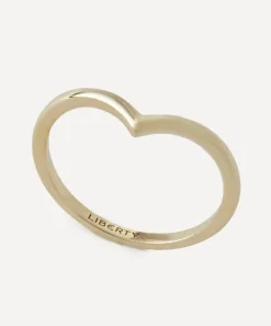 Liberty Rings|Rings^9ct Gold Rainbow V Plain Ring