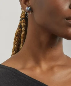 Rachel Quinn Earrings|Earrings^14ct Gold Rainy Day Peacock Pearl and White Topaz Cloud Stud Earrings