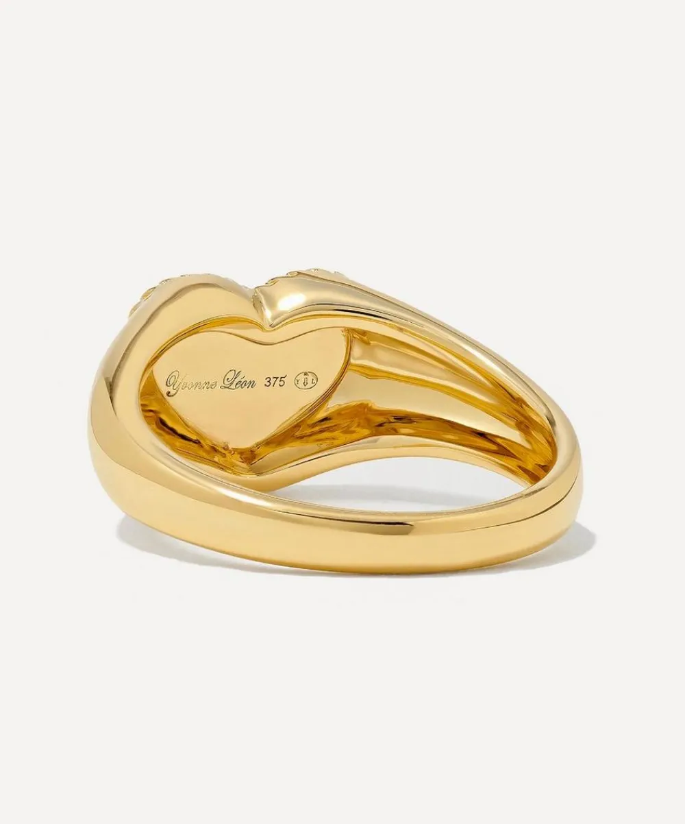 Yvonne Léon Rings|Rings^9ct Gold Red Agate Baby Heart Signet Ring