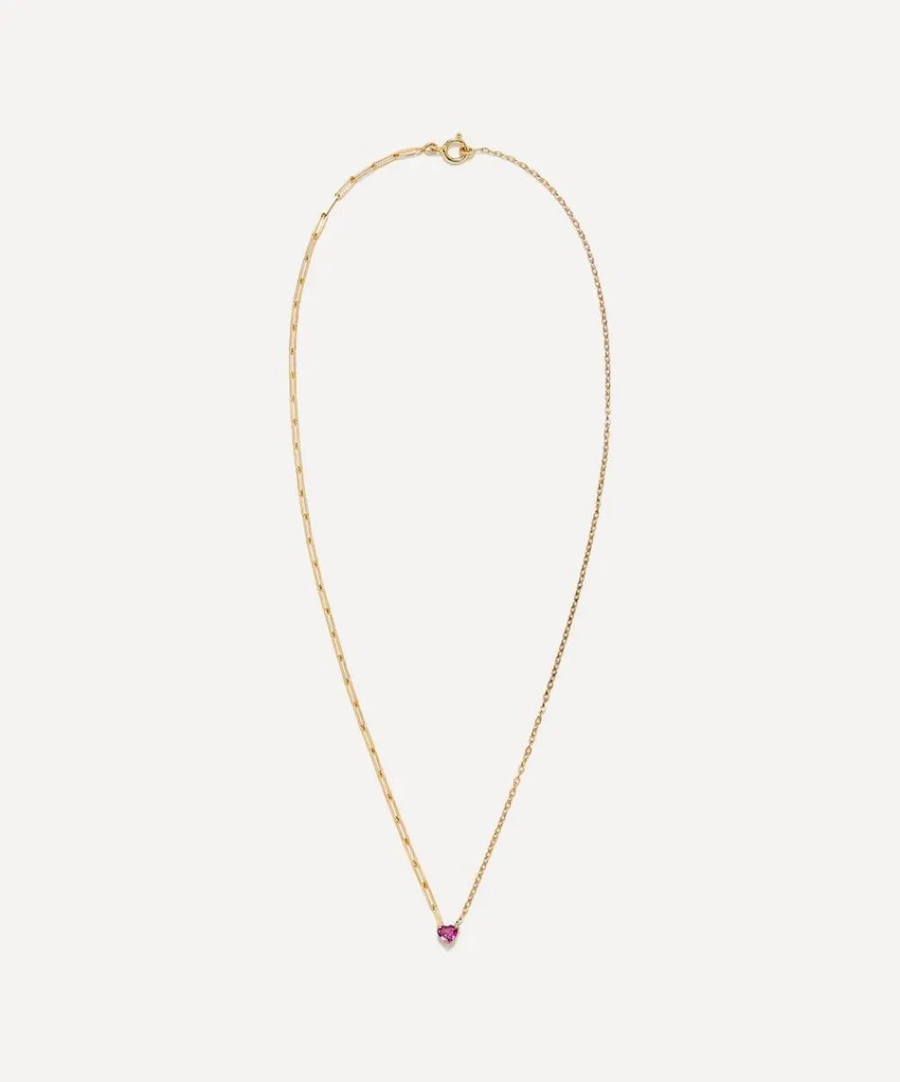 Yvonne Léon Necklaces|Necklaces^18ct Gold Rhodolite Heart Pendant Necklace