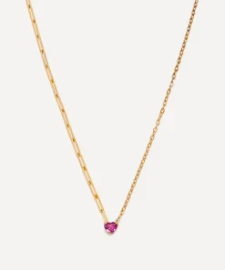 Yvonne Léon Necklaces|Necklaces^18ct Gold Rhodolite Heart Pendant Necklace
