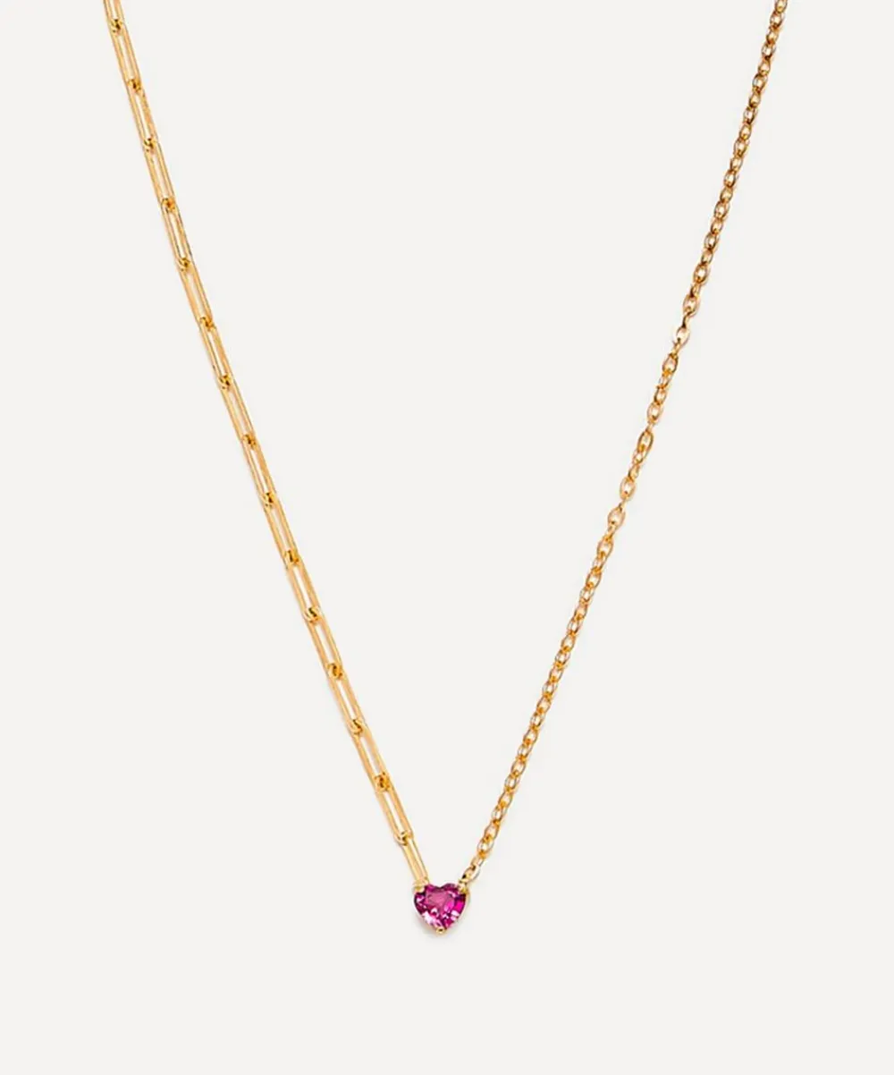Yvonne Léon Necklaces|Necklaces^18ct Gold Rhodolite Heart Pendant Necklace