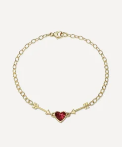 Rachel Quinn Bracelets|Bracelets^14ct Gold Ruby To The Heart Bracelet