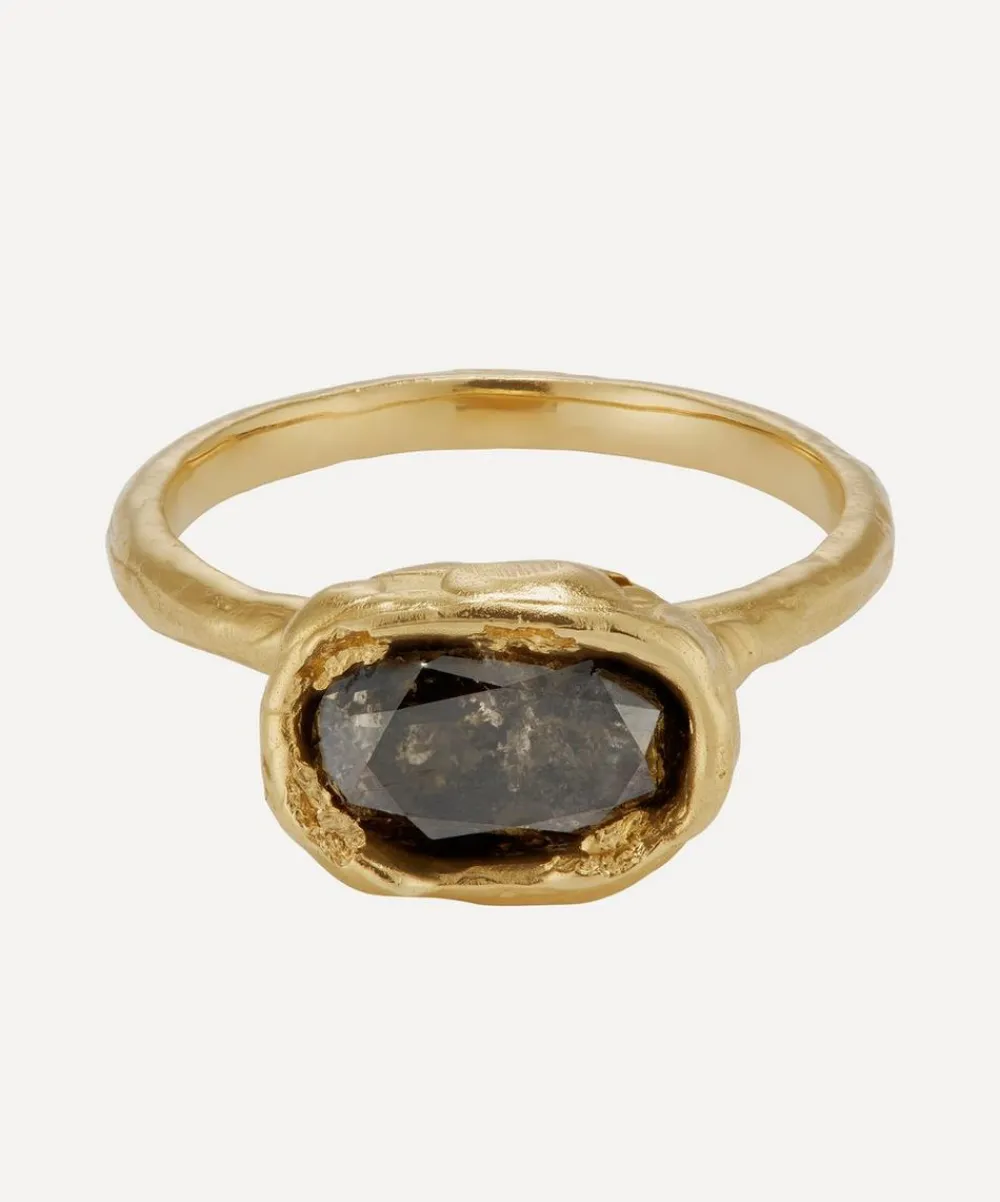 Ellis Mhairi Cameron Rings|Rings^14ct Gold Salt and Pepper Diamond Engagement Ring