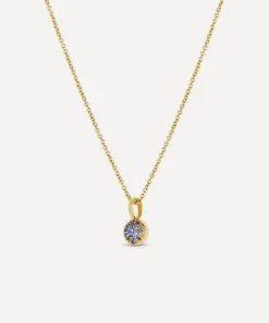 Dinny Hall Necklaces^9ct Gold Sapphire Bon Bon Pendant Necklace