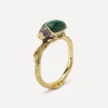 Bibi van der Velden Rings|Rings^18ct Gold Scarab Malachite Ring