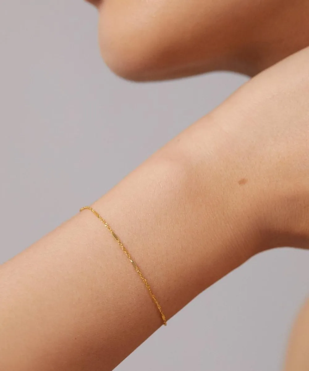 Monica Vinader Bracelets^14ct Gold Shimmer Chain Bracelet