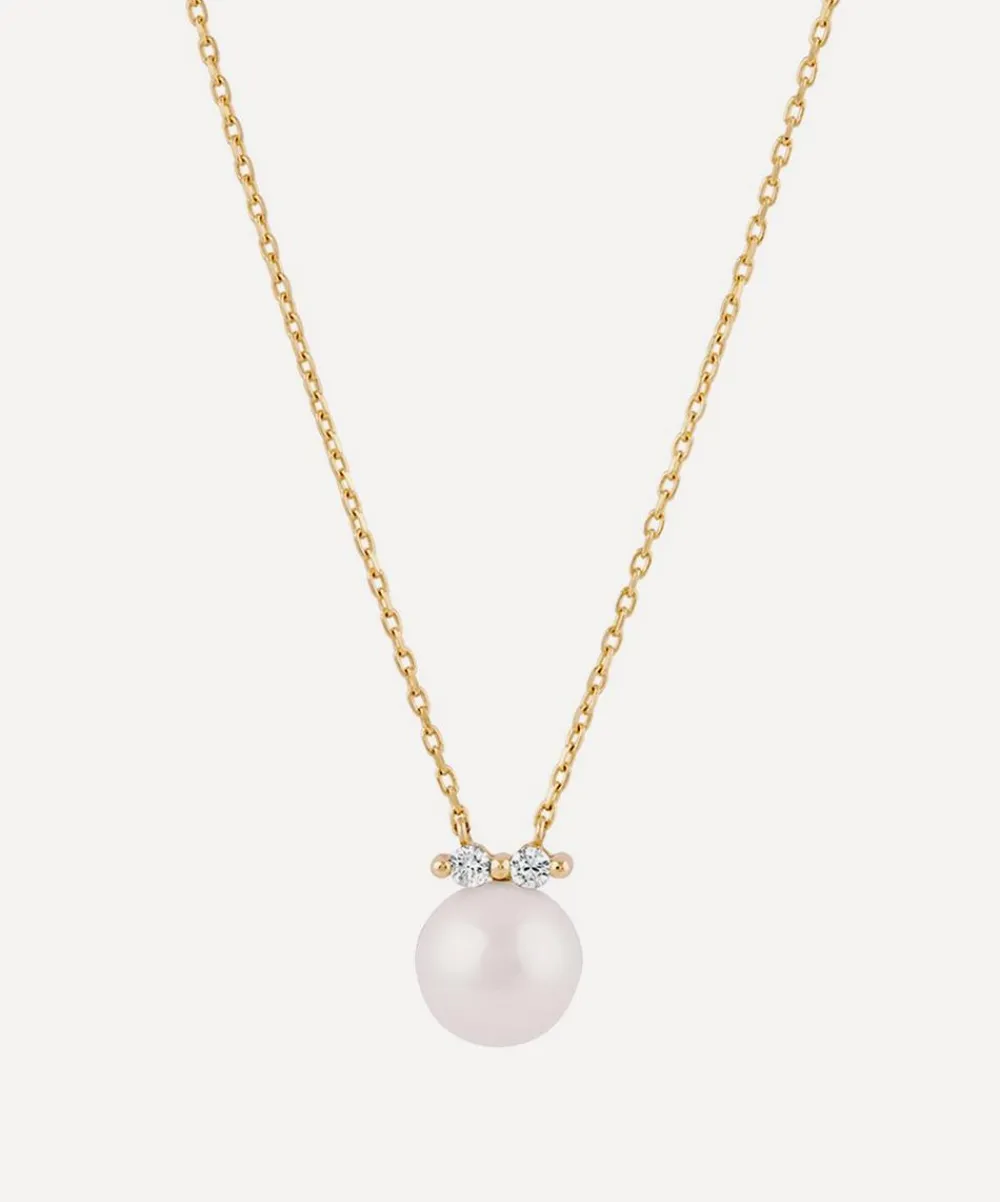Dinny Hall Necklaces^14ct Gold Shuga Pearl and Diamond Pendant Necklace