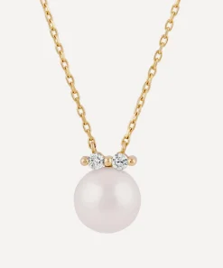 Dinny Hall Necklaces^14ct Gold Shuga Pearl and Diamond Pendant Necklace