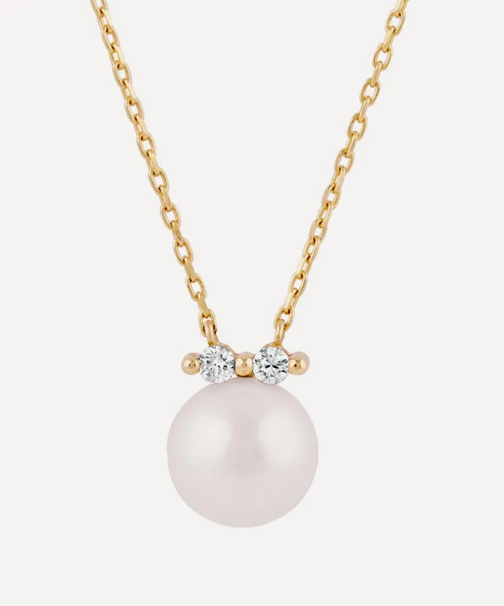 Dinny Hall Necklaces^14ct Gold Shuga Pearl and Diamond Pendant Necklace