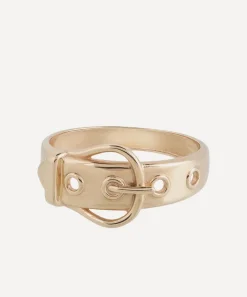 Anna + Nina Rings^14ct Gold Single Buckle Up Ring