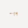 Anna + Nina Earrings^14ct Gold Single Lucky Clover Stud Earring