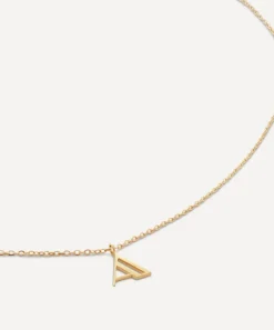 Monica Vinader Necklaces^14ct Gold Small A Initial Pendant Necklace