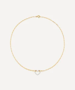 Yvonne Léon Necklaces|Necklaces^18ct Gold Small Diamond Heart Pendant Necklace