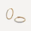 Monica Vinader Earrings^14ct Gold Small Diamond Hoop Earrings
