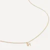 Monica Vinader Necklaces^14ct Gold Small H Initial Pendant Necklace