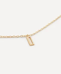 Monica Vinader Necklaces^14ct Gold Small I Initial Pendant Necklace