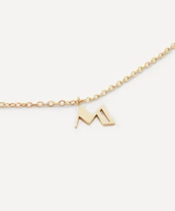 Monica Vinader Necklaces^14ct Gold Small M Initial Pendant Necklace