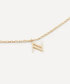 Monica Vinader Necklaces^14ct Gold Small N Initial Pendant Necklace