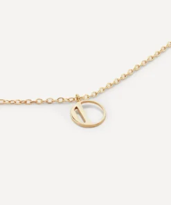 Monica Vinader Necklaces^14ct Gold Small O Initial Pendant Necklace