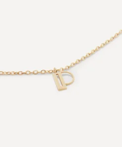 Monica Vinader Necklaces^14ct Gold Small P Initial Pendant Necklace