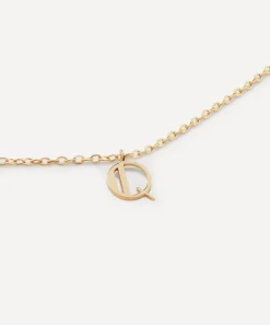 Monica Vinader Necklaces^14ct Gold Small Q Initial Pendant Necklace