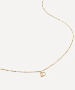 Monica Vinader Necklaces^14ct Gold Small R Initial Pendant Necklace