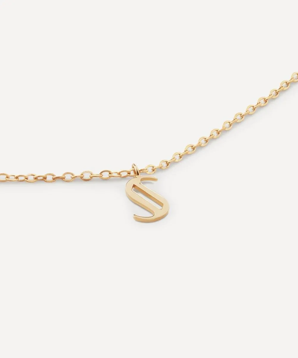 Monica Vinader Necklaces^14ct Gold Small S Initial Pendant Necklace