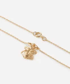 Celine Daoust Necklaces|Necklaces^14ct Gold Small Scarab and Marquise Diamond Pendant Necklace